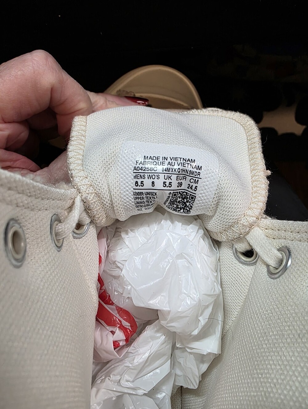 Converse Chuck Taylor All Star Lift Platform Sherpa Tennis Shoes - Picture 5 of 8